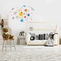 PLIGREAT Solar System Wall Stickers, Colorful Solar System Planets Wall Sticker, Home Wall Decals for Room Decor, 23.2×17.7"/59×45cm, Planets. 