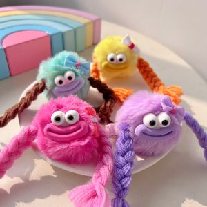 Ugly Cute Long Braid Hair Ball Hair Clip Girl Funny Sweet Hair Accessories
