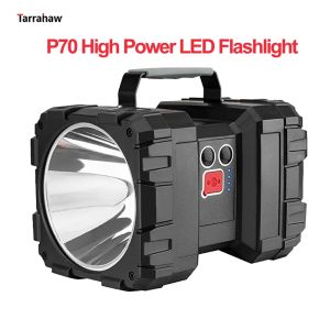 844 P70 High Power LED Flashlight Handheld Flood Searchlight for Camp Hiking Fishing