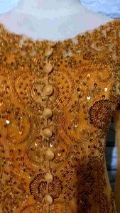 Set Kebaya Pesta Kebaya Gold Murah + Longtorso dan Rok Sidomukti