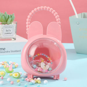 Hmeme กล่องเครื่องประดับพลาสติกใสลายการ์ตูนน่ารักอุปกรณ์จัดผมเจ้าหญิงกล่องเก็บของพลาสติกกระเป๋าเด็กน่ารัก