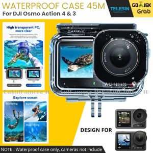 TELESIN Waterproof Case DJI Action 5 Pro 45m Housing Diving Underwater DJI Osmo Action 4 / 3