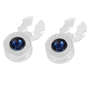 Cats Eye Button Covers Round Cufflinks Business Cuff Links Metal Suit Shirt Button Covers for DIY Clothing Decoration