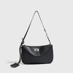 Womens Luxury Split Leather Shoulder Bag - Paris Classic Tote Handbag Simple Metal Buckle Crossbody Bag2026