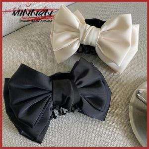 [minnan] คลิปหนีบผมรูปโบว์ขนาดใหญ่แฟชั่นสำหรับผู้หญิงกิ๊บติดผมขนาดใหญ่สำหรับผู้หญิงที่หนีบผมสีดำที่หนีบผมเครื่องประดับผมสีขาว