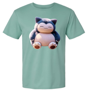 Kaos Pria Model Terkini Trending Motif 3D Bahan katun 24s Snorla Biru H0672