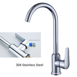 Gray Mixer Hot And Cold Sink Faucet 304 Stainless Steel Kitchen Access Water TapsFast shipping