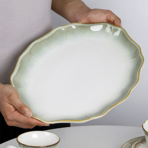 OMK American style Stoneware Dinnerware Set Dinner Plate Large Salah Bowl Mug Home Ceramic Tableware
