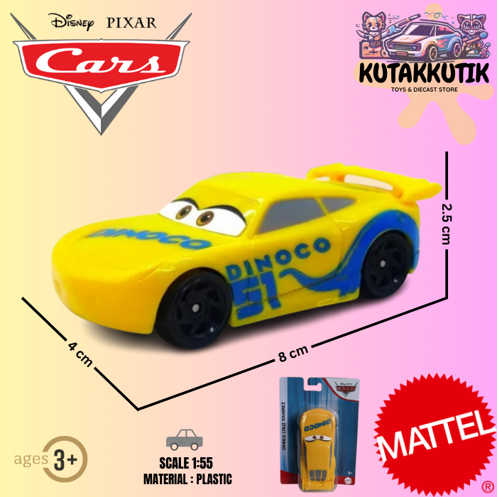 Mainan Anak Mobil Disney Pixar Cars Lightning Mcqueen Dinoco