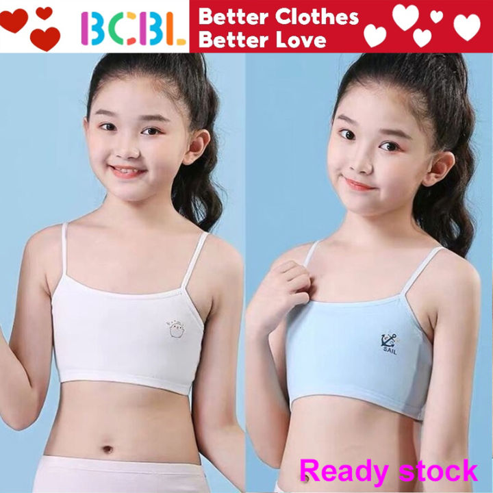 Kids Bra Teenagers (8-16) Girls Training Bra Underwear Solid Color Baby Bra  Anti Peering Teenage Breathable Sport Bra
