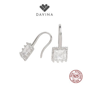 DAVINA Ladies Merlina Earrings Sterling Silver 925 - Anting Wanita Perak S925 Gantung Petak