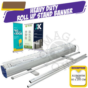 Magic photo Roll Up Banner Stand Aluminum 200cm x 80cm for Party Event and Tarpaulin Stand