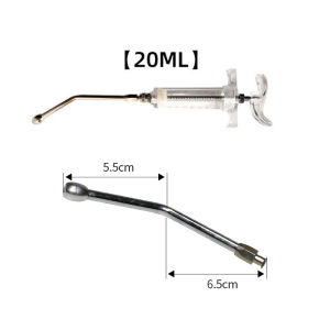 20/30/50ml Plastic Steel Syringe Oral Drencher/ Drench Syringe Nozzle For Goats Cattle Pigs Dosing