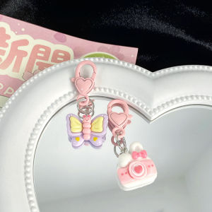 YAFEN Kawaii Cartoon Rabbit Keychain Cute Bow Heart Keyring Car Key Holder School Bag Pendant Backpack Charm Couple Gifts