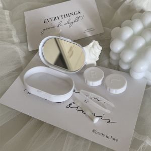 KMN Softlens Case Tempat Kontak Lensa Mata Tempat Kotak Softlens Mata Travel Kit Mini Ada Kaca Travel Kit Kaida + Penjepit + Tongkat