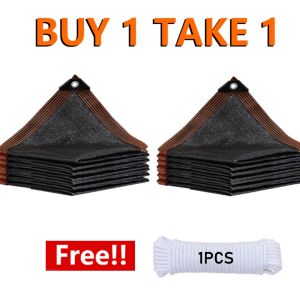 BUY 1 TAKE 1 Anti-UV 97% Sun shade Net Sunscreen And Shading Brown Outdoor Garden Greenhouse Shade For Plants Car Sunshade Waterproof Sunshade Net