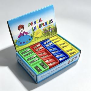 Multicolor Double Hole Manual Pencil Sharpener Pantasa Student Stationery 24pcs Per Box