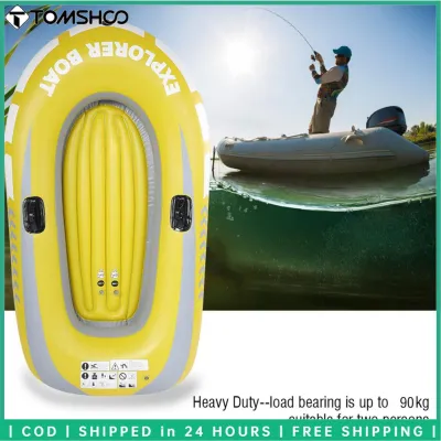TOMSHOO PVC Inflatable Kayak Canoe 2 Person Rowing Air Boat Fishing Drifting Diving