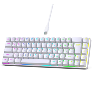 Membrane Keyboard Typewriter 68Keys Mechanical Feeling Keycaps KeyboardLED Backlits Keyboard USB Wire
