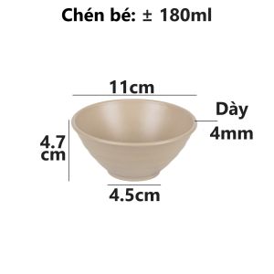 Tô chén loe nhựa VIỆT NHẬT - Nhám gân xoắn sâu lòng - Đựng cơm súp trái cây hàng quán - 6805/45