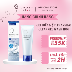 Gel rửa mặt dưỡng trắng mờ thâm Transino Clear Gel Wash 110g Nhật