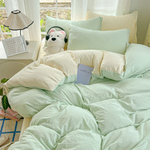 Dansunreve ปลอกผ้านวม 6 ฟุต 5 ฟุต 3 ฟุต ผ้าฝ้ายซักแล้ว สไตล์อินสตาแกรม สีพื้น duvet cover สไตล์ มินิมอล ปลอกผ้านวม 被套