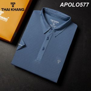 Áo thun polo nam THÁI KHANG vải thun lạnh mặc cực mát co dãn 4 chiều APOLO57
