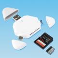 Card Reader Type с 3-in-1 Dual Slot Triangle TF/Micro-SD Memory Card OTG Adapter TF Card Reader for Mobile Phone. 