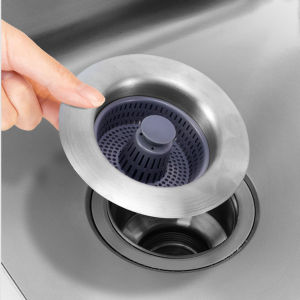 ✨HOT SALE✨Stainless Steel Home Sink Strainer/Anti-clogging Kitchen Sink Bouncing Drain /Deodorant Artifact