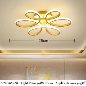 Flower Design Ceiling Light Led Home Indoor Tricolor Ceiling Lights For Living Room Bedroom Center YHLAMP