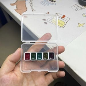 Japan Kuretake New 2025 GANSAI TAMBI Granulating Watercolor 5-color Solid Pigment Artist Watercolor Painting Supplies