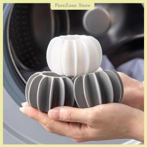 [PureZone] 5PCS Reusable Silicone Laundry Ball Clothes Hair Cleaning Tools Pet Hair Remover Washing Machine Cat Hair Catcher Laundry Ball