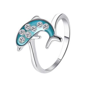 Marine Creature Themed Dolphin Rings CFade Proof Finish Sustainable Styles Accessory