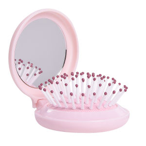 [Trikeel Genuine] Air Cushion Comb Mini Foldable Airbag With Makeup Mirror Small Portable Massage Hairdressing Dual-Use Flip-Top Travel