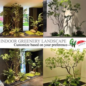 YOUR OWN DESIGN Artificial Plant Set Big Tree Tall Tree Green Landscape Hotel Lobby Tree Office Tree Indoor Plant