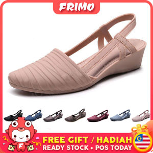 FRIMO Malaysia - Florence Highheel Wedges Flat Shoes High Heels Lady Kasut Tinggi Perempuan Wanita Dinner Lawa Gift Women Perempuan Lady Kasut for Raya Murah Pretty Hadiah Gift Korea Japan NEW Travel Comfort Selesa Women GRIMO New December 2019 ks04673