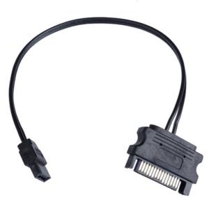 Điện 15-pin nam đến 6-pin Ổ đĩa quang Cáp chuyển đổi nguồn điện 22AWG od1.6mm