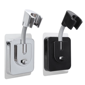 Adjustable Angle Shower Head Holder No Drilling Wall Mounted Strong Adhesive Shower Bracket for Bathroom Universal Fit