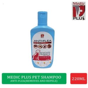 Medic Plus Anti Flea/ Sensitive Skin Pet Shampoo For Dogs & Cats 220ML Shampoo Kutu & Kurap