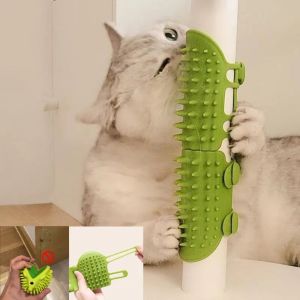 CUTE ELVES Silicone Pet Massage Comb Self Cleaning Durable Cat Scratching Rubbing Brush Cat Grooming Self Cleaning Tool Softer Cat Scratcher Massager Pet Cat Puppy