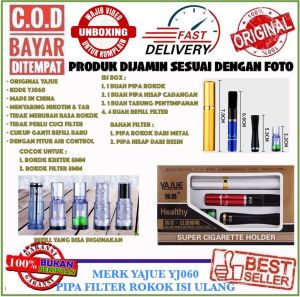 Yajue YJ060 Pipa Saringan Asap Isi Ulang Pipe Holder Khusus 8mm