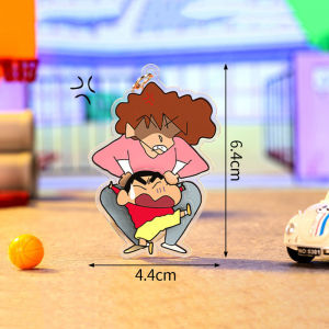 Crayon Shin Chan Popular Cartoon Anime Acrylic 3D Rotate Keychain Backpack Decoration Accessories Kids Birthday Gift