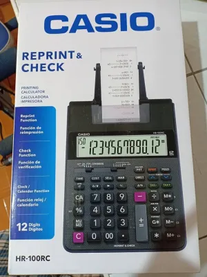 Printing Calculator Adding Machine HR-100RC Compact Type / electric calculator with receipt