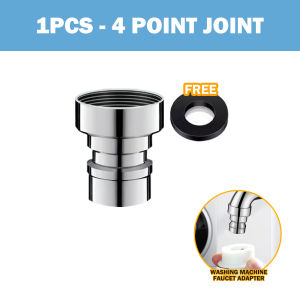 LOVIDA MALAYSIA Brass 4 Point Nozzle Adapter Faucet Tap Adaptor Washer Adapter Garden Hose Connector Washing Machine Faucet Connector Paip