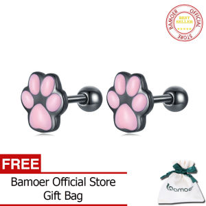 BAMOER 925 Sterling Silver Cute cats Claw stud Earrings for women Fashion Jewelry SCE1516
