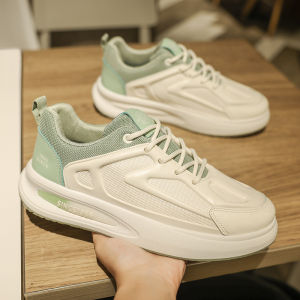 Kasut lelaki 2024 Gaya baru kasut sukan musim panas Daddy mesh meningkatkan kasut sukan platform tebal kasut kasual berjalan.