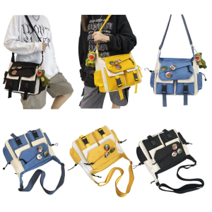 Messager Bag Casual Shoulder Crossbody Bags with Adjustable Strap Multi Pocket Slings Bag Trendy Hoboes Bags for Women Men