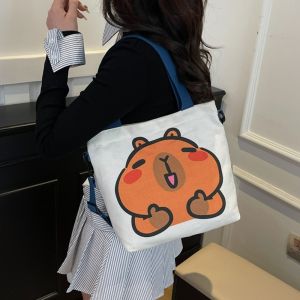 CHAOSON น่ารัก กระเป๋าโท้ตสติช ความจุขนาดใหญ่ ของเล่นการ์ตูน กระเป๋าใต้แขน แบบมินิมอล ง่าย กระเป๋าสะพายไหล่อเนกประสงค์ ผู้หญิง