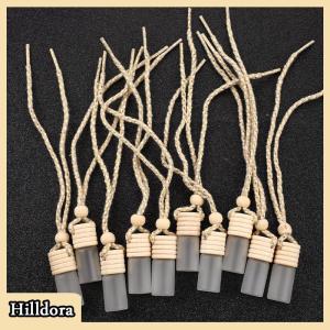[Hilldora] 10pcs 5ml ขวดน้ำหอมรถยนต์สำหรับน้ำมันหอมระเหย Air freshener perfume pendant