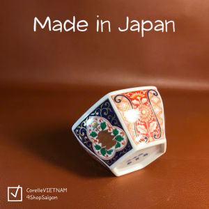 [Hàng Hiếm Japan 100% New] 01 Chiếc Thố Lục Giác Phong Cách Imari - Hồng Hoàng Cúc